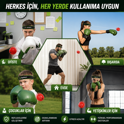 Boks Refleks Topu – El Göz Koordinasyonu ve Hız Geliştirme Seti